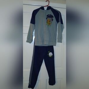 Gray and Navy Tracksuit with Turtle Design